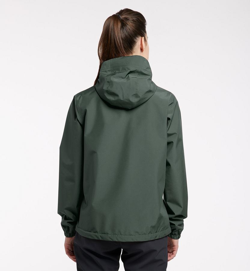 Haglöfs Womens Betula GTX Waterproof Jacket Dark Green New Zealand 80257KRLF